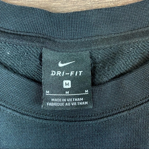 Nike Dri-Fit Just Do It Women’s Black Activewear Crewneck Pullover Sweatshirt M - Picture 4 of 5